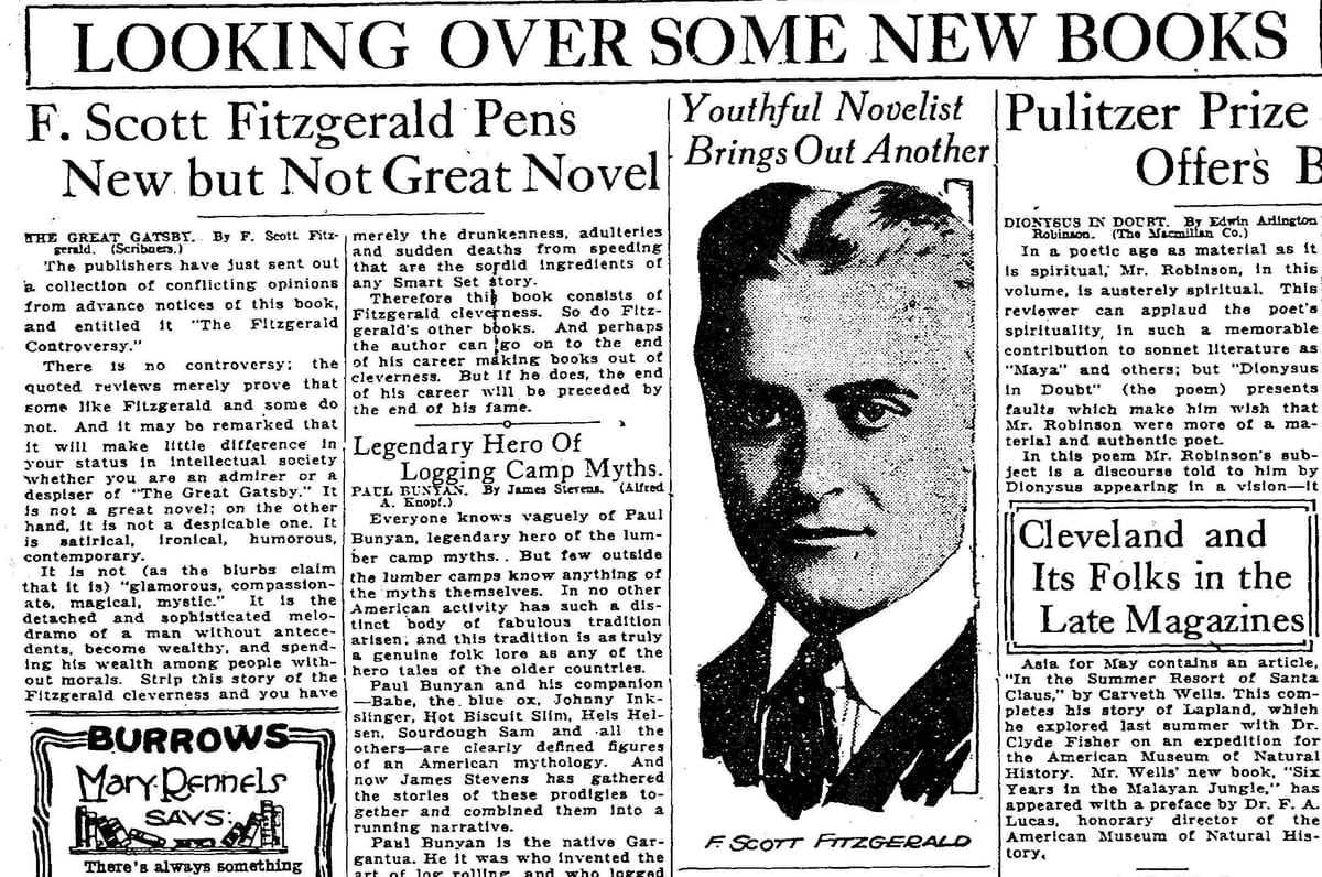 The Great Gatsby turns 100: How old is our mass-cultural crisis?